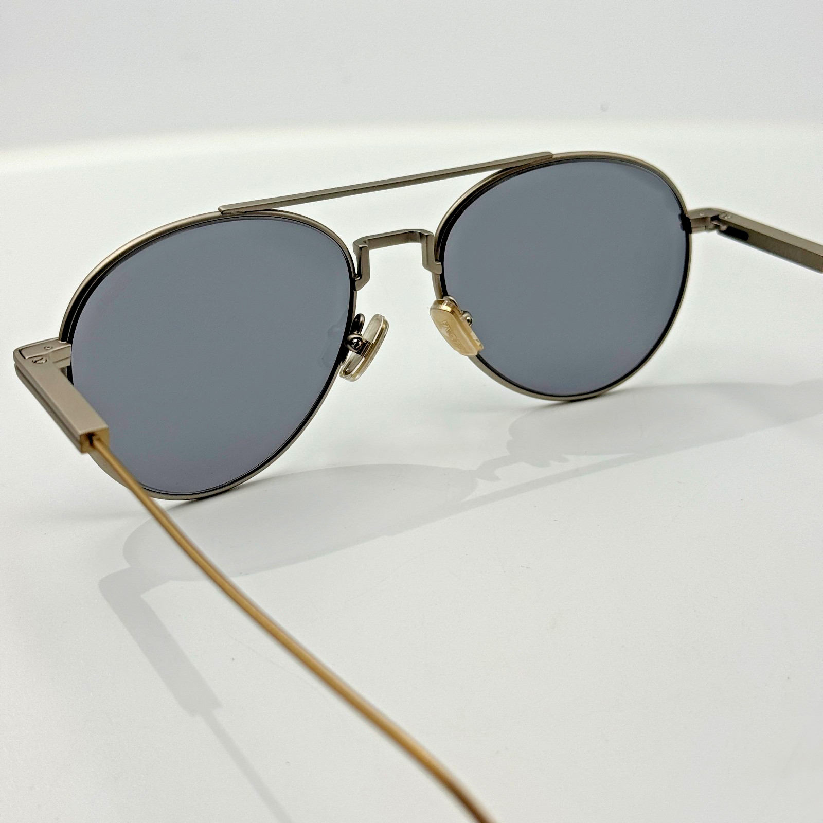 Ermenegildo Zegna Sunglasses EZ0288 17A Palladium Frame Gray Lens 55-17-150 New