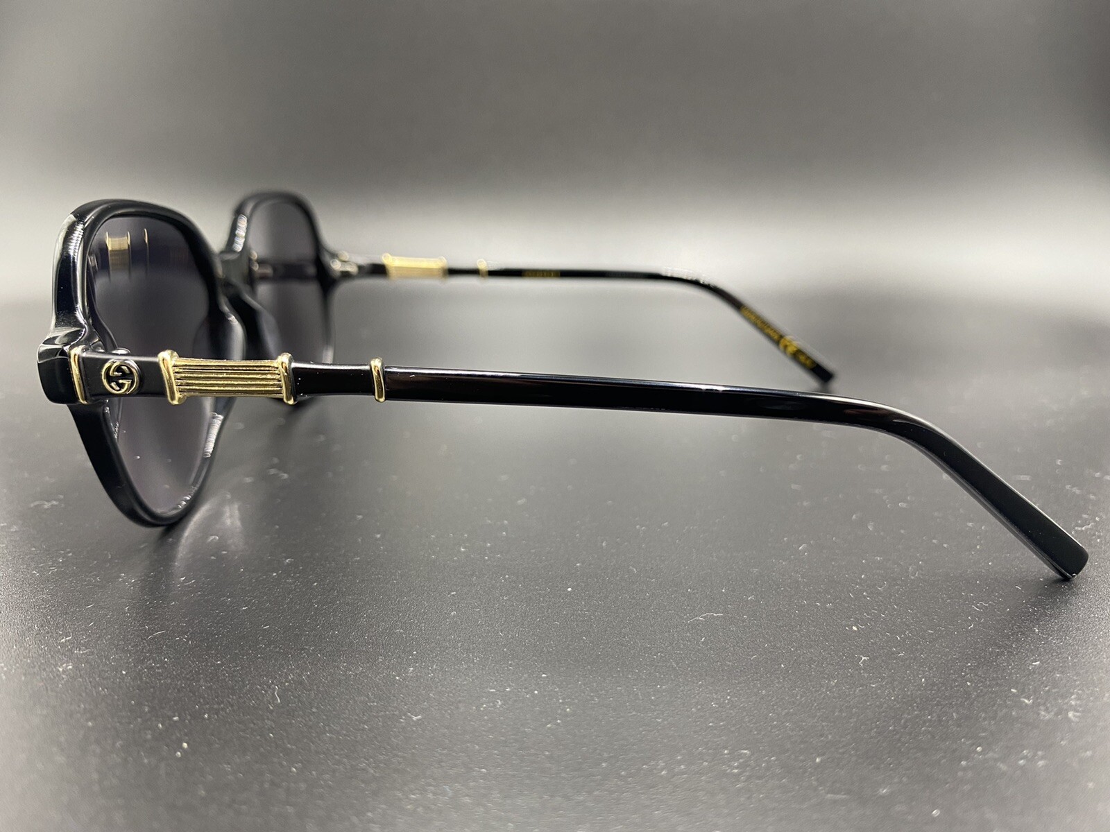 New GUCCI GG0756S 001 Black Frames Gray Gradient Lens 55-17-145. Authentic Italy