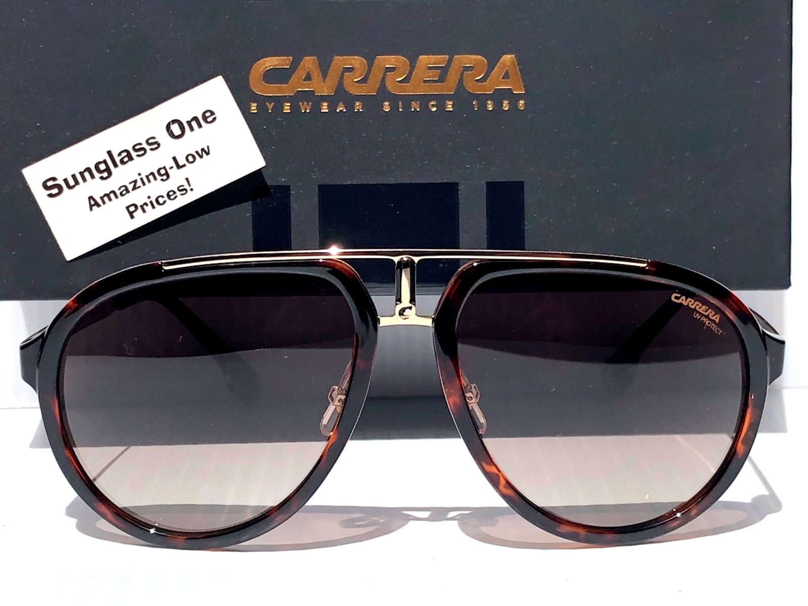 CARRERA Havana Gold & Tortoise Frame Gradient Brown Sunglass CA1003/SSAM 02IK