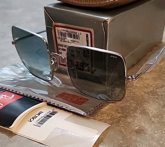 🔥 NEW AUTHENTIC RAY BAN SQUARE RB 1971 9149/AD SUNGLASSES SIZE:54-19-145