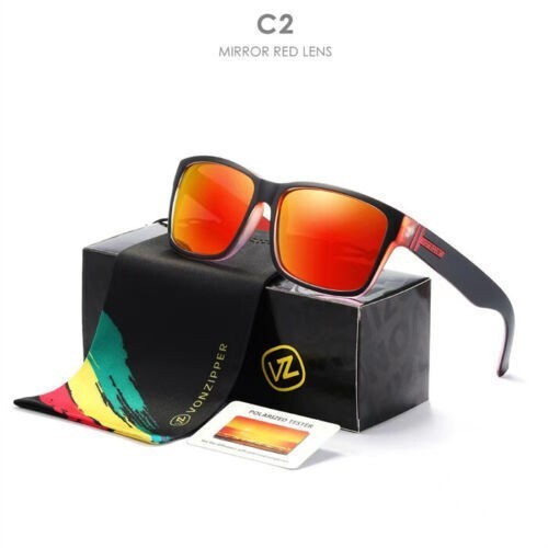 Von Zipper Sunglasses Sport Polarized Men Square Frame Elmore Style UV400