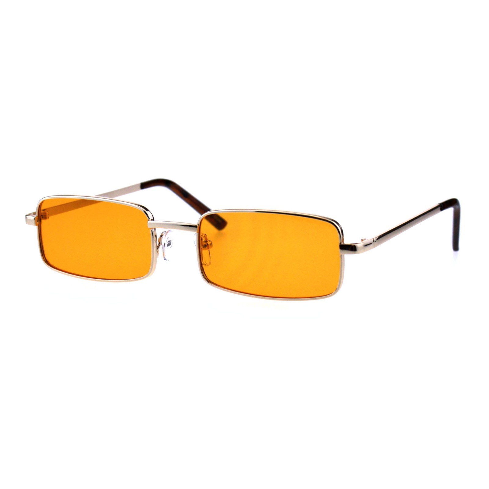 Perfect Rectangular Sunglasses Unisex Fashion Metal Frame Color Lens UV400