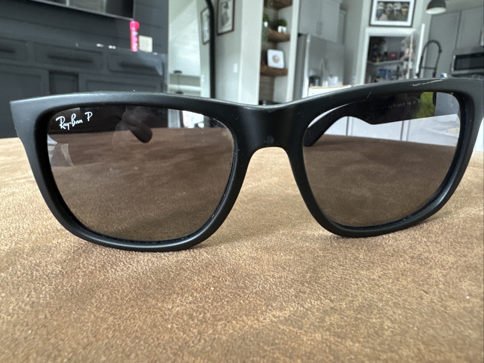 RAY BAN RB4165 622 T3 Matte Black Grey Polarized Men’s 55 mm Sunglasses #E81
