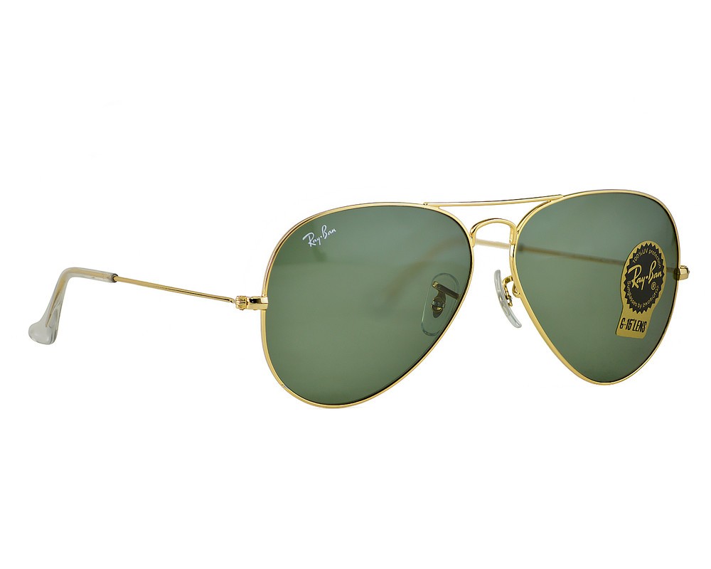 Ray-Ban RB3025 Aviator Classic Gold Frame Green Lens 58mm Unisex Sunglasses