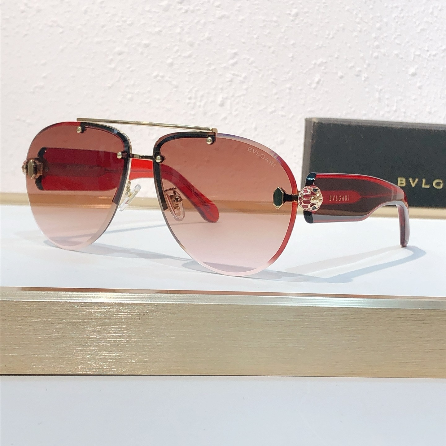 Bvlgari BV40091U Aviator Sunglasses 63-13-140 Unisex