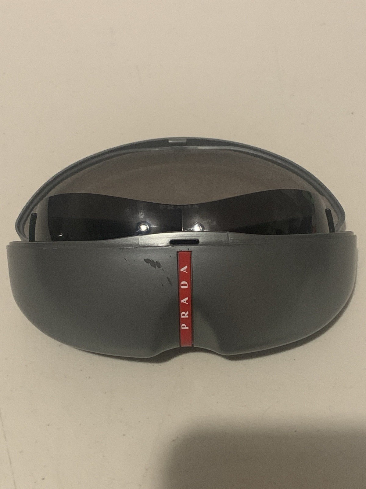 Authentic Prada SPR22M 1AB-3M1 Black Shield Sunglasses w/ Original Case & Cloth