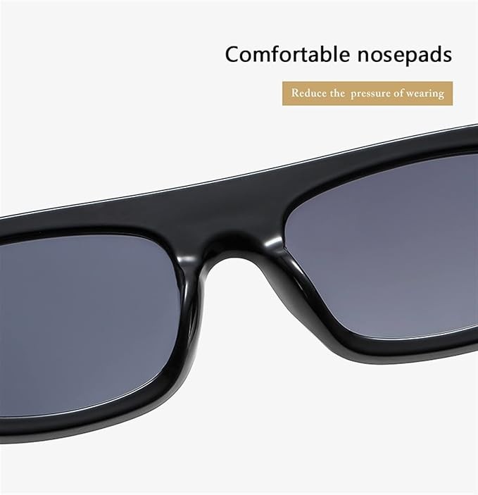 Square Cholo Sunglasses Super Dark OG LOC Gangster Style Black Rectangular Gafas