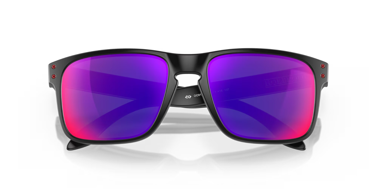 OAKLEY Holbrook Sunglasses Matte Black/Positive Red Iridium NEW OO9102-36