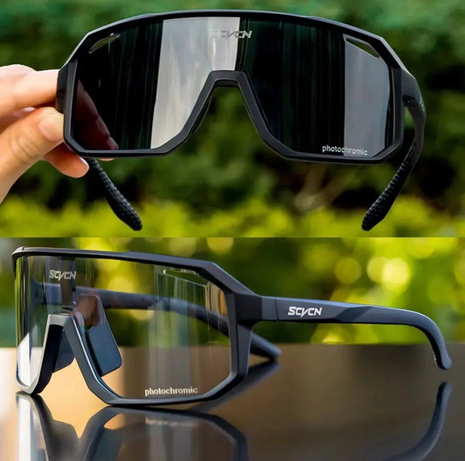 Photochromic Men’s UV400 Cycling Sunglasses Women Sports Running Eyewear for Men