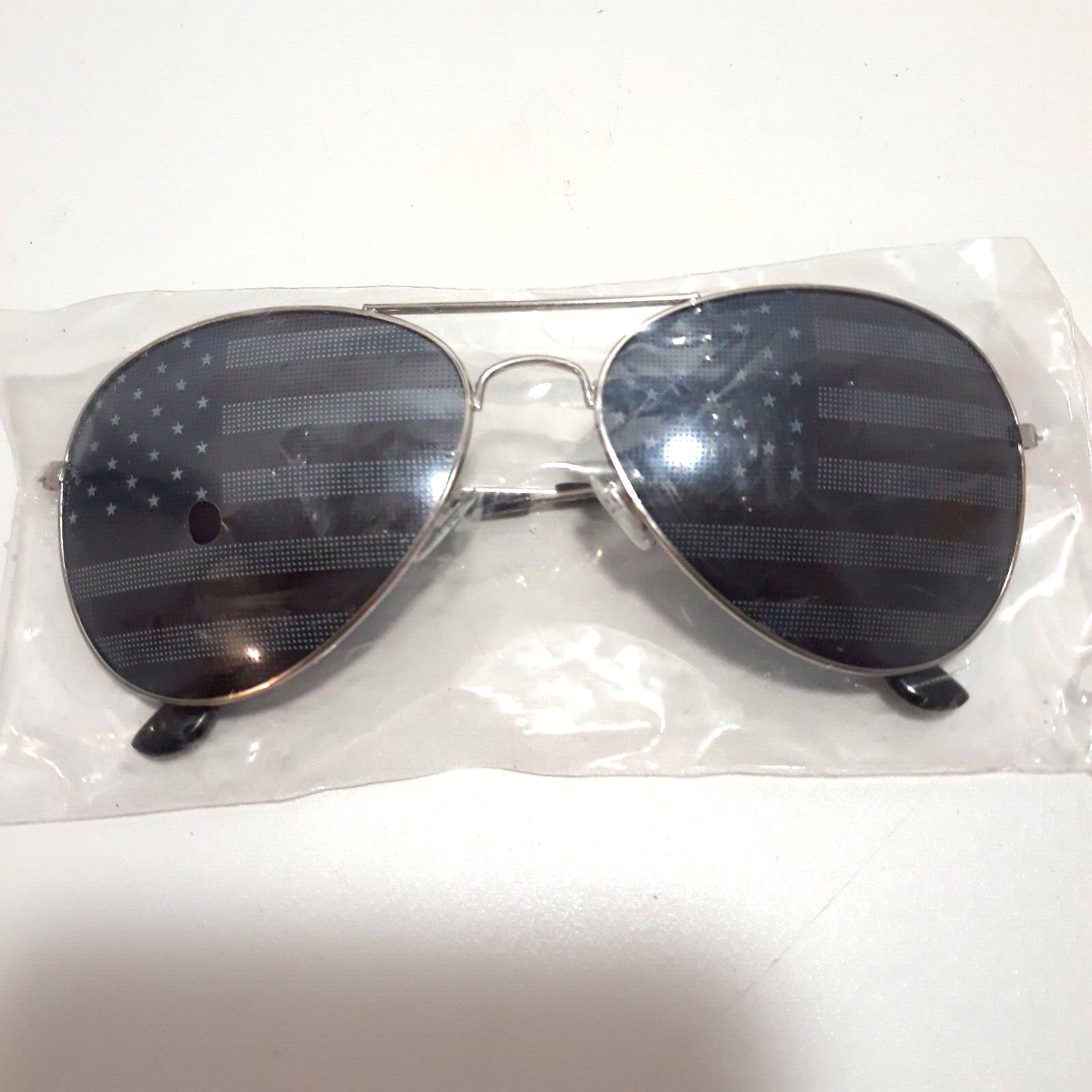American USA Flag Sunglasses Aviator Patriotic United States Stars Stripes NIP
