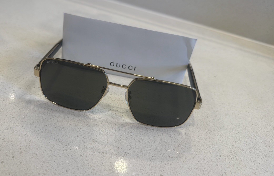 GUCCI GG0529S-001-60 Sunglasses Size 60mm 145mm 17mm gold Men NEW