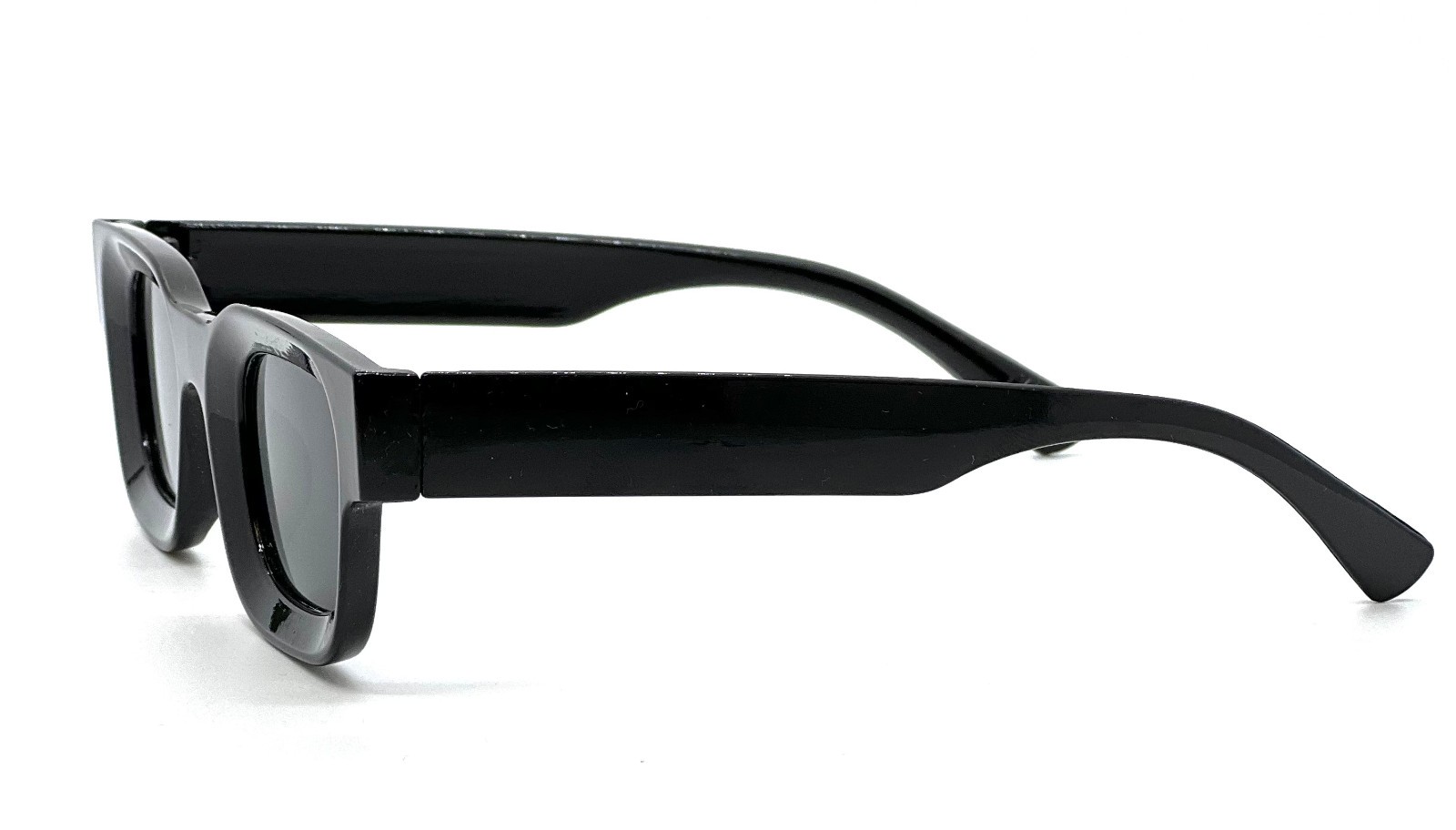 Men’s Sunglasses Square UV 400 Protection Black Frame Blue Lens Rapper Luxury
