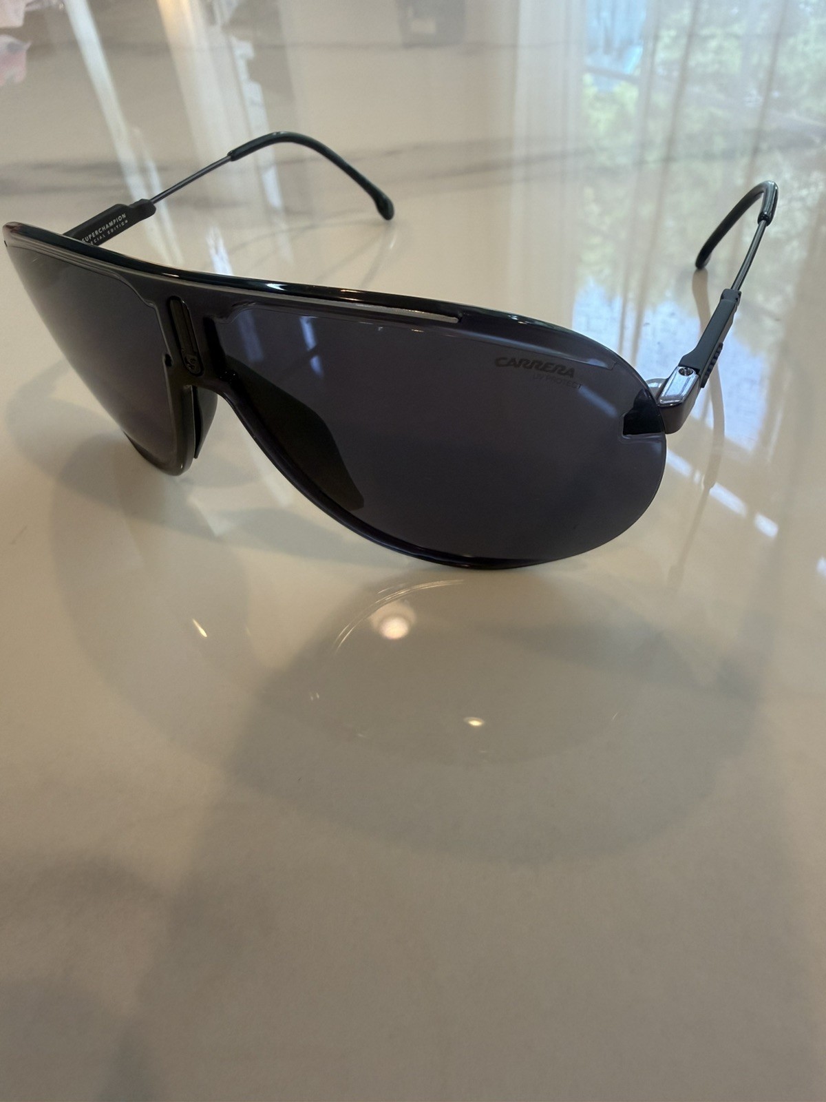 Carrera Speedchampion 8072K Shield Sunglasses Black Gray Lens w/Case #160