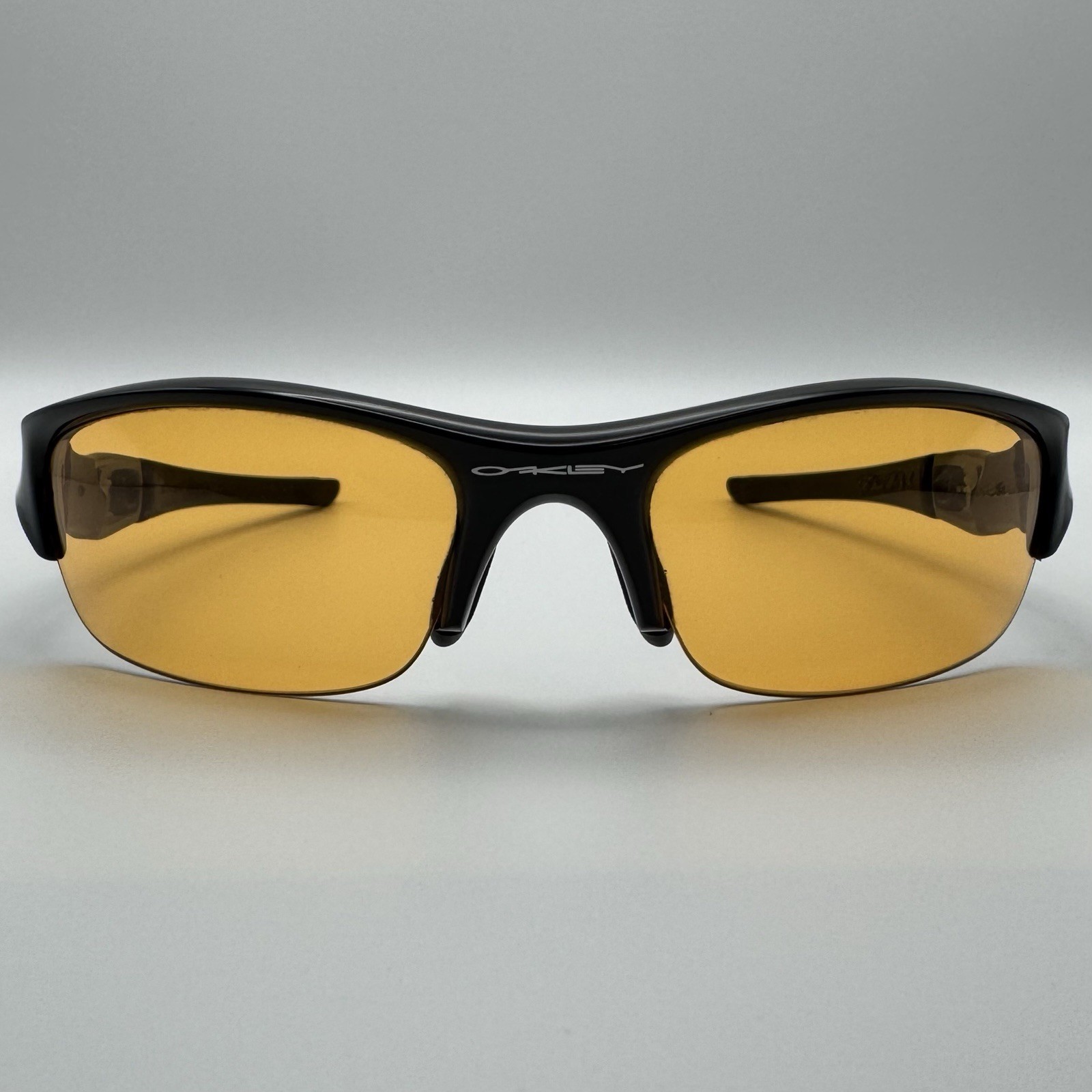 Oakley Flak Jacket XLJ 03-953 Jet Black Yellow Persimmon Sunglasses Made In USA