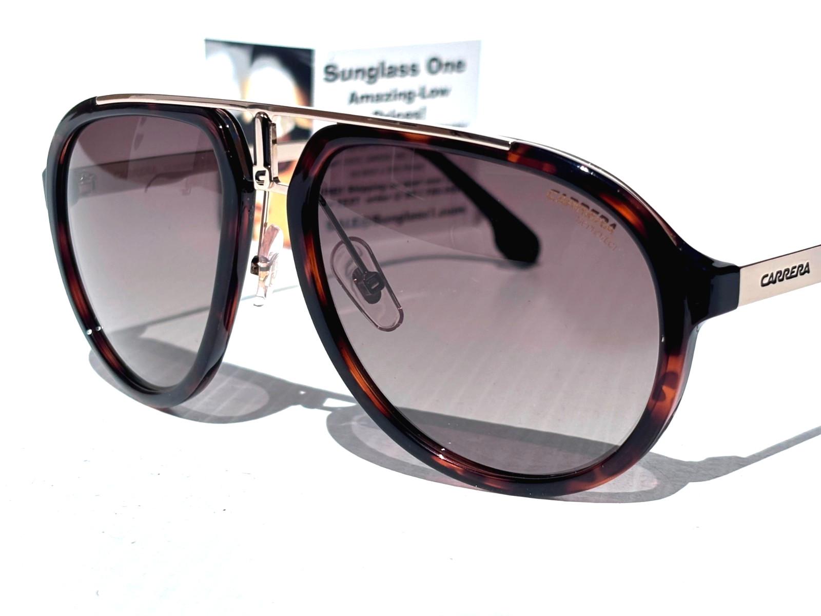 CARRERA Havana Gold & Tortoise Frame Gradient Brown Sunglass CA1003/SSAM 02IK