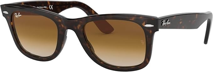 Ray-Ban Original Wayfarer Men’s Sunglasses Classic Polished Tortoise/Light Brown
