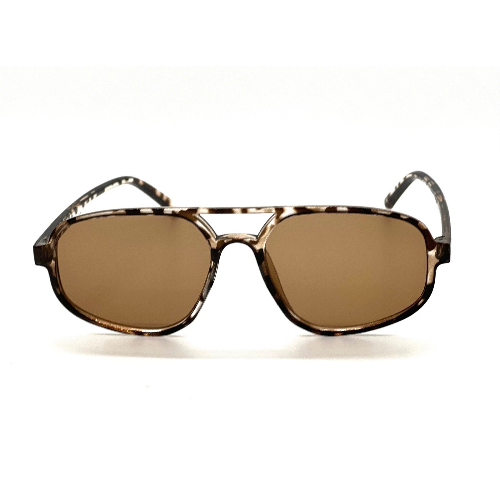 Mens Retro Sunglasses Tortoise Shell Leopard Print Brown Lens Hip Hop Rapper