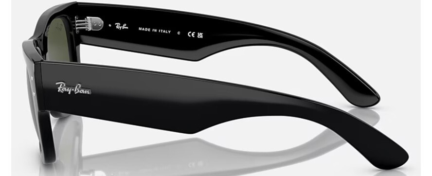 Mega Wayfarer Polished Black Green RB0840S 901/31 51-21