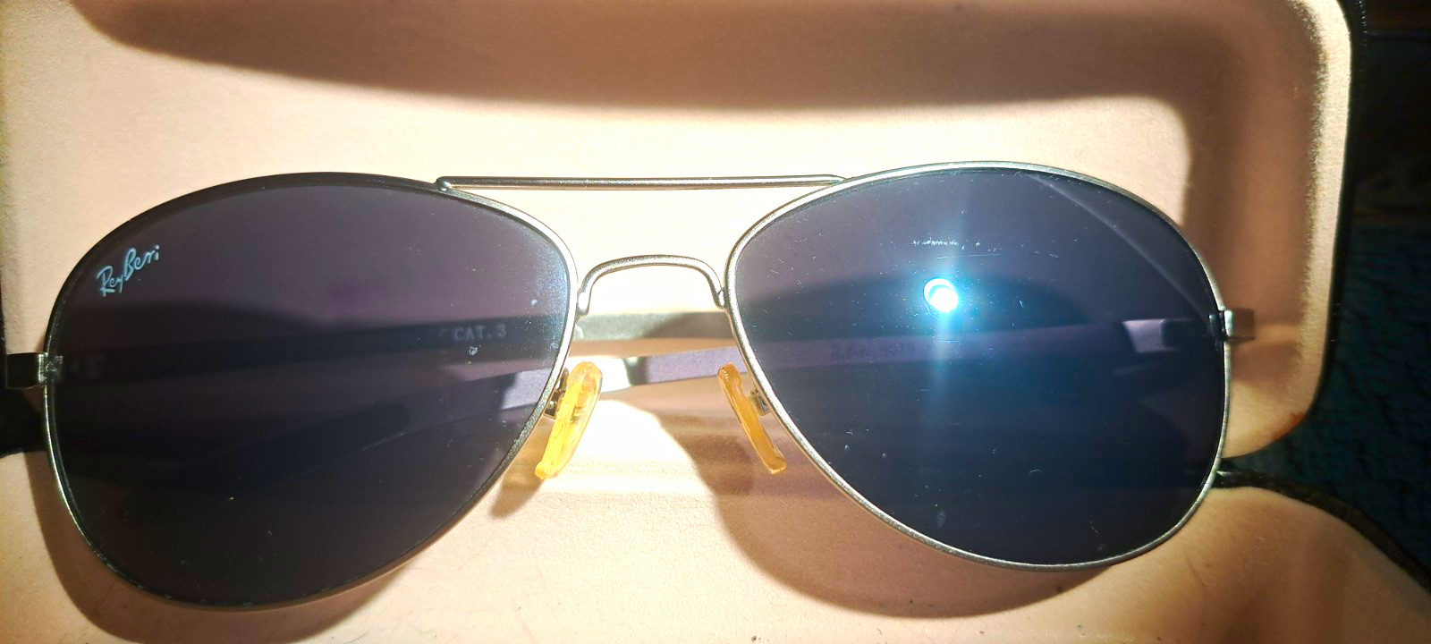 RyBeri 8079 Men’s Aviator Sunglasses Silver Metal Frame Black Tinted Lenses