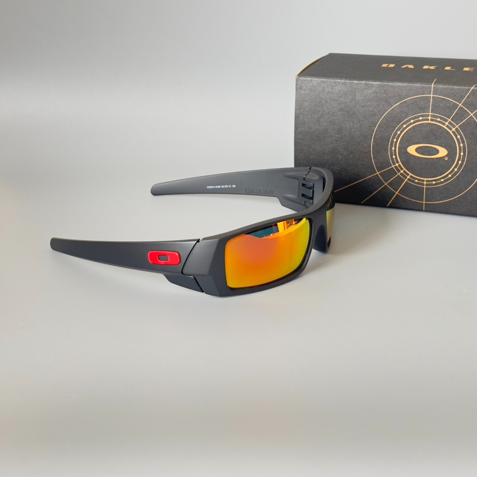 Oakley Gascan Polarized Sunglasses OO9014 Matte Black/Ruby Iridium Lens