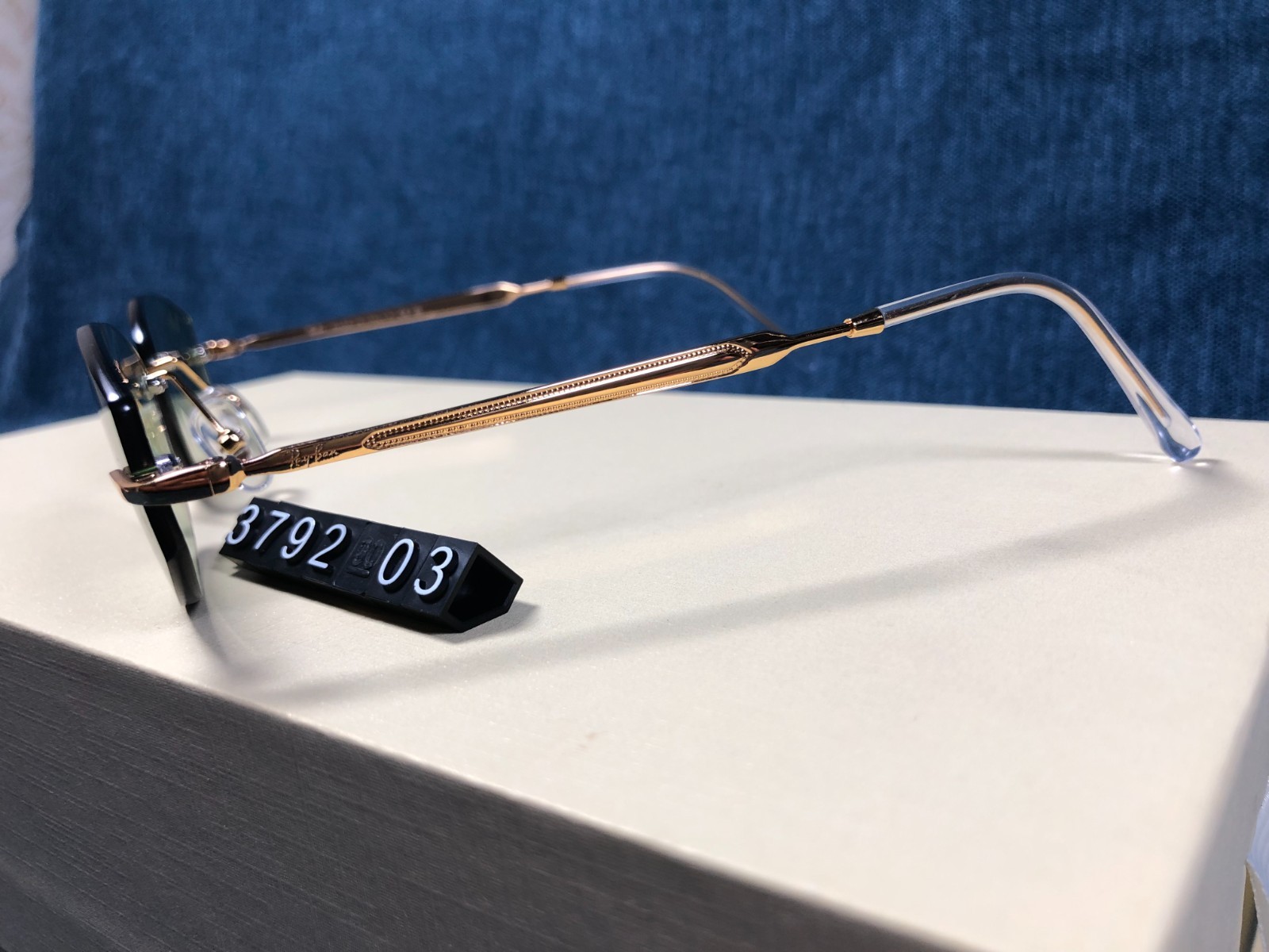 Ray-Ban RB3792 Sunglasses Gold Frame Green Lens 55/17MM 001/2 145MM