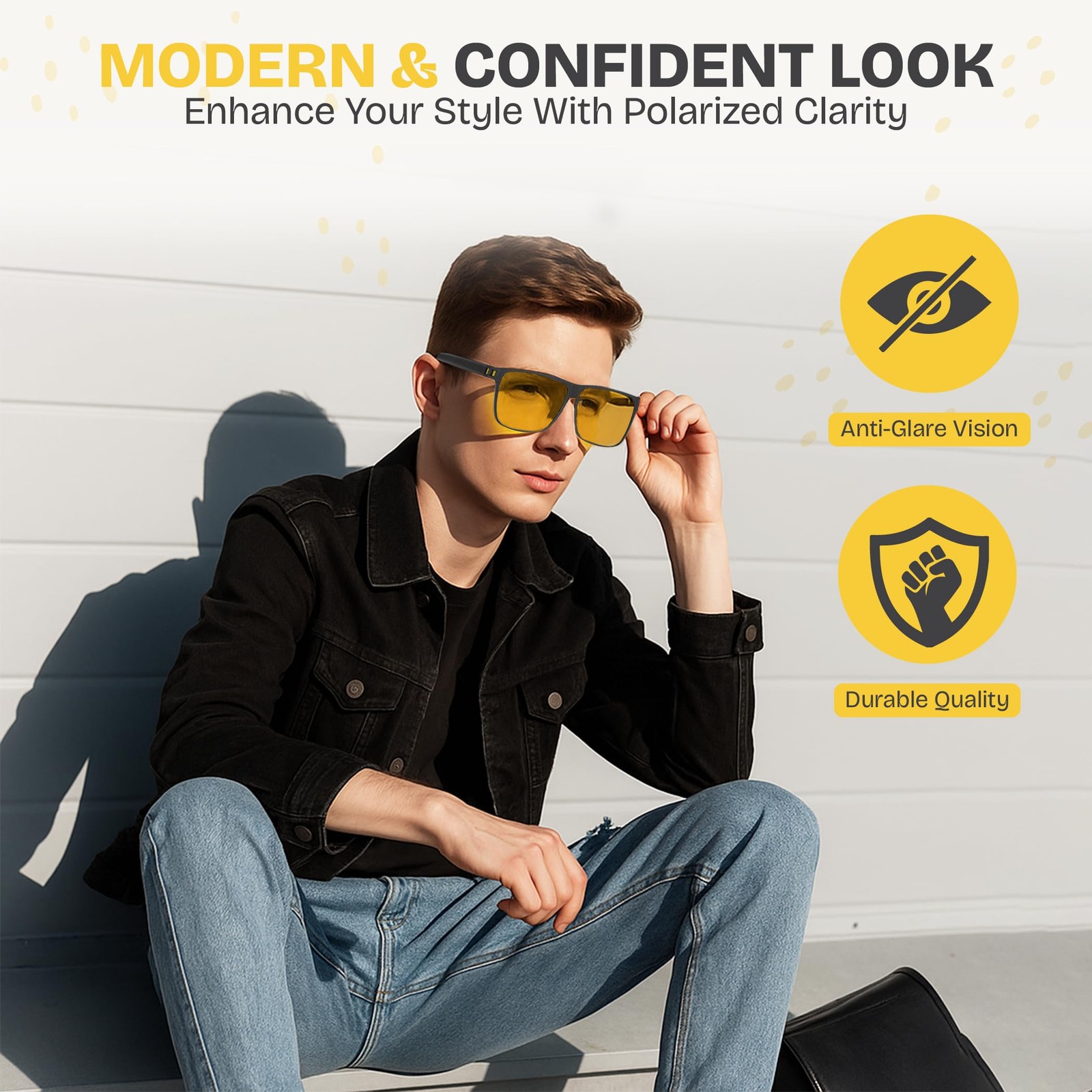 Night Driving Glasses Men Women Polarized Night Vision Glasses Diminish Oncoming