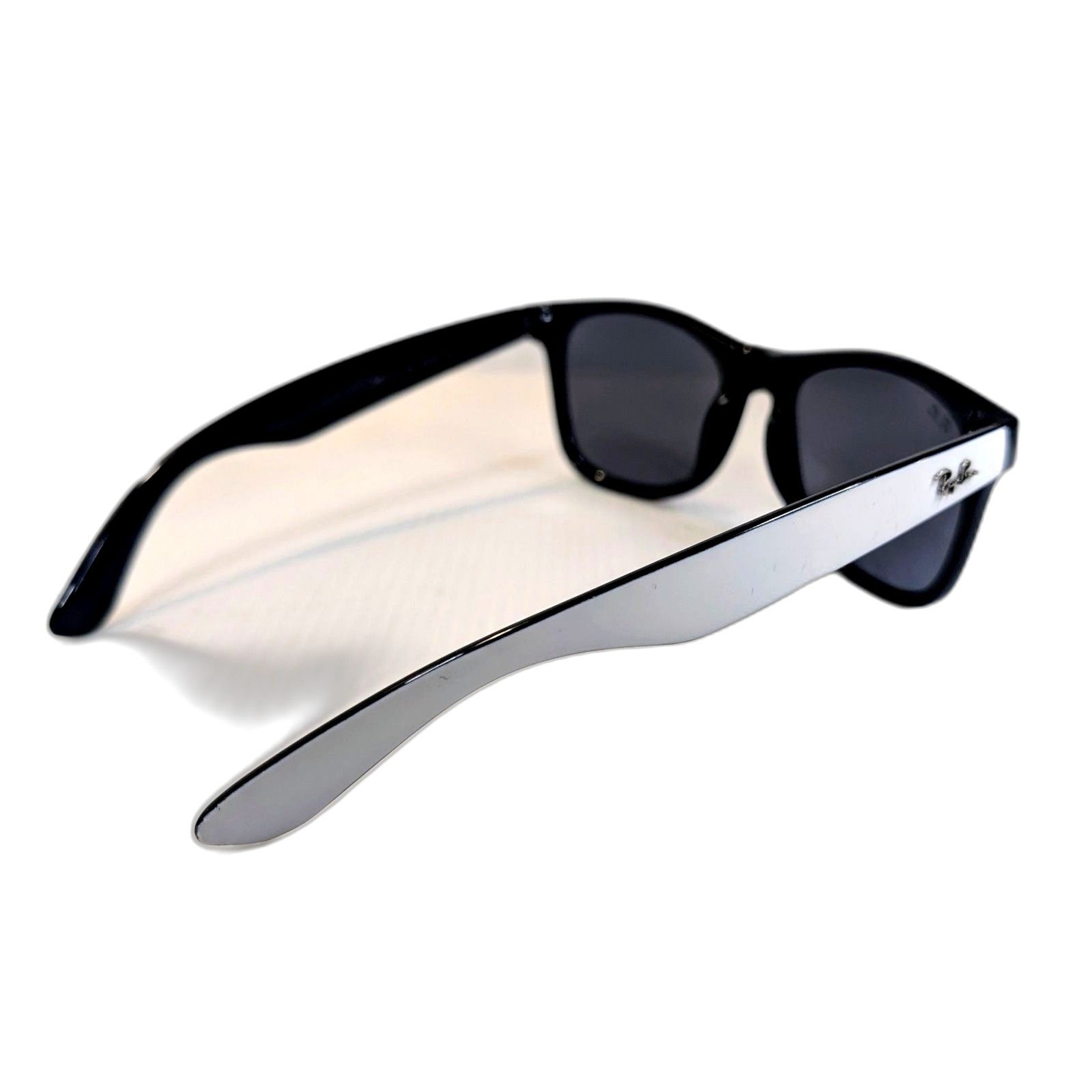 Vintage Ray-Ban Wayfarer Sunglasses White Black Frame Large Italy