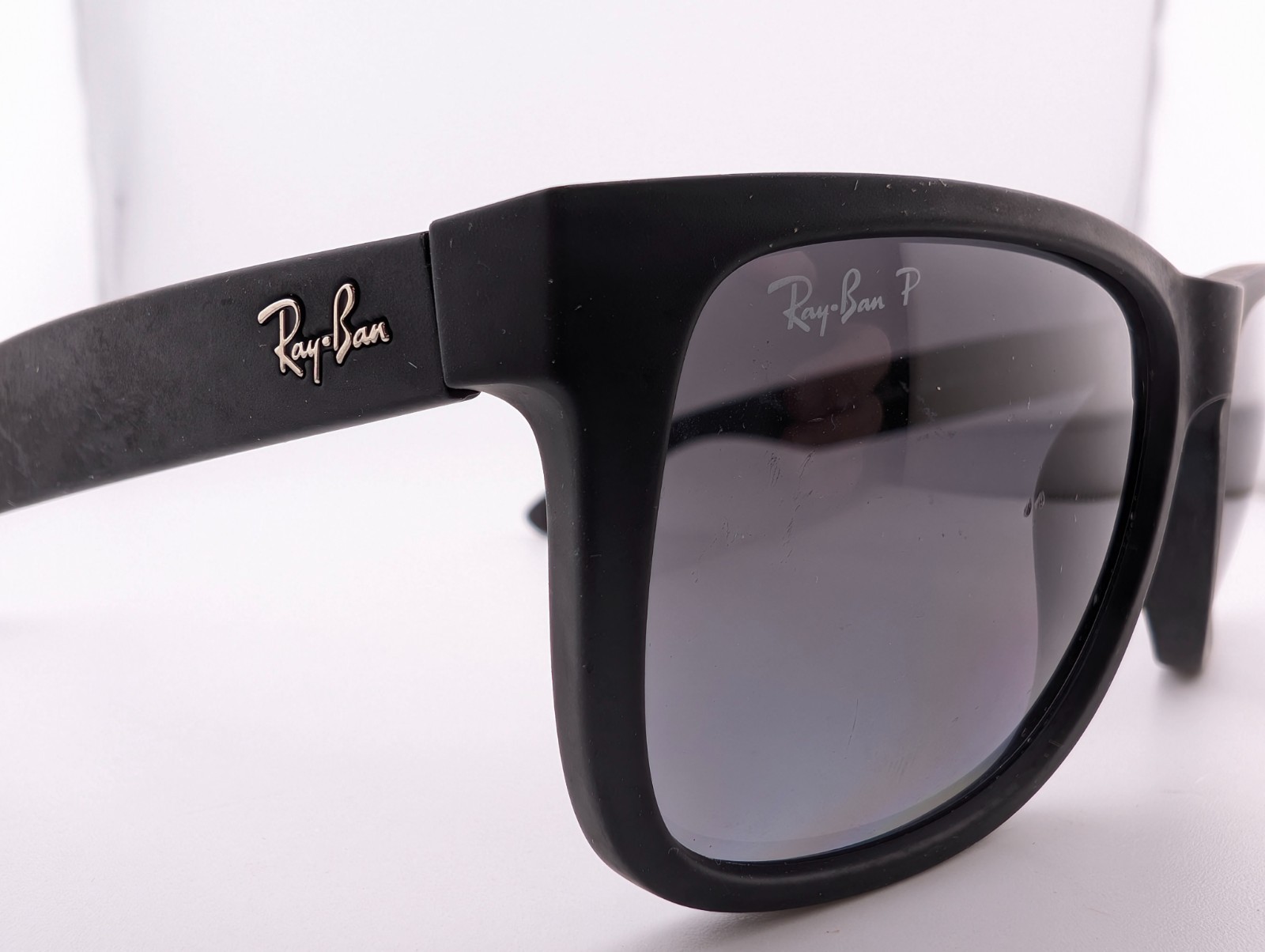 Ray-Ban Sunglasses, Polarized Lenses, Justin RB 4165 622/T3 Matte Blk, 54-16-145