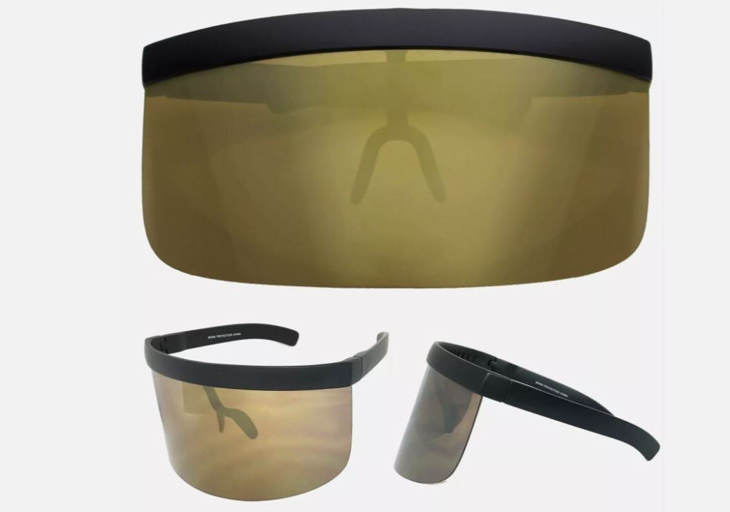 Oversized Visor Protective Sunglasses Single One Piece Lens Shield Face Cover