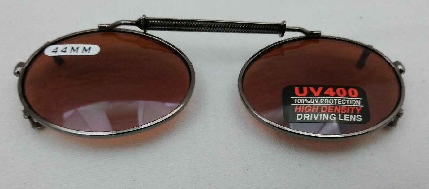 NEW DRIVING UV 09144 Eye Protection Clip on Sunglasses / 44MM