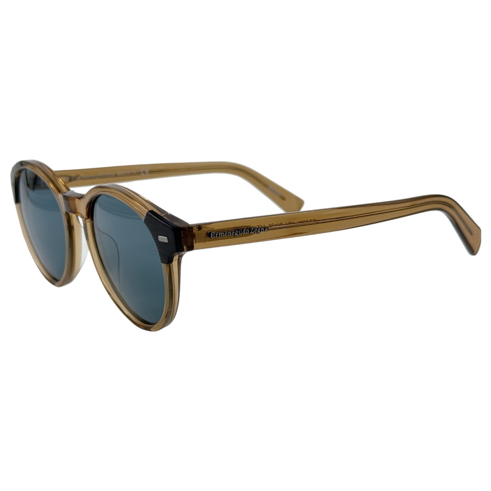 Ermenegildo Zegna EZ0081 Mens Plastic Sunglass 45V Shiny Transparent Brown 51-20