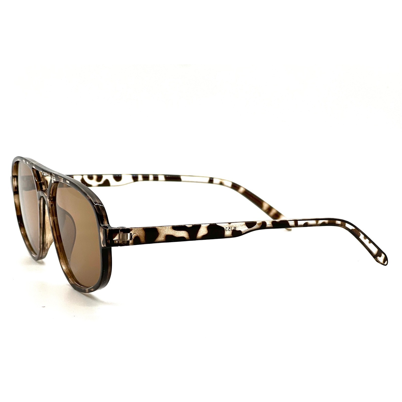 Mens Retro Sunglasses Tortoise Shell Leopard Print Brown Lens Hip Hop Rapper