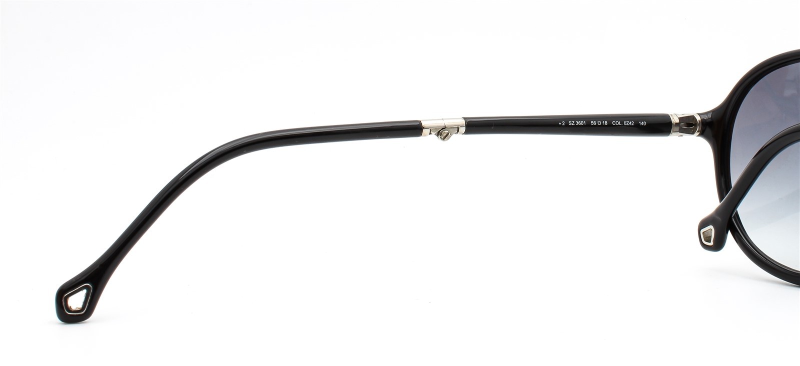 Ermenegildo Zegna SZ 3601 0Z42 Folding Sunglasses Gloss Black Foldable – Blemish