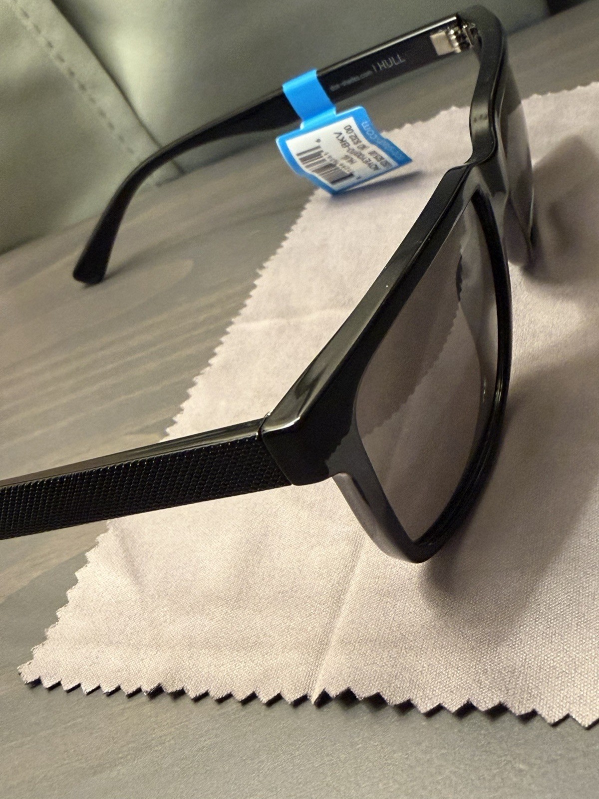 Dot Dash Hull Sunglasses Black Gloss/Vintage Grey 400 UV Protection Made In USA