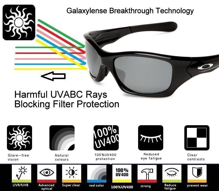 Galaxy Replacement Lenses + Rubber Kits For Oakley Flak Jacket Black