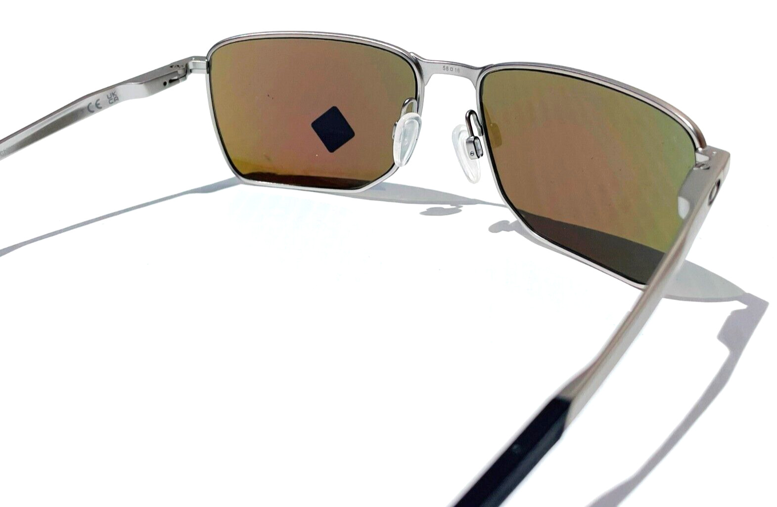 NEW Oakley EJECTOR Satin Chrome PRIZM Sapphire Lens Sunglass 4142-04