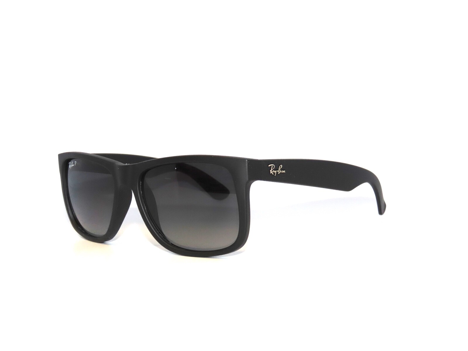 Ray Ban Sunglasses Justin 4165 622/T3 54 Rubber Black Gray Polarized Rayban