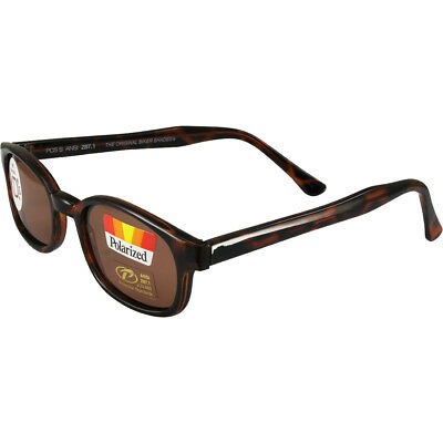 Original X-KD’s Biker Shades Polarized Sunglasses Tortoise Shell Frame w/ Amber