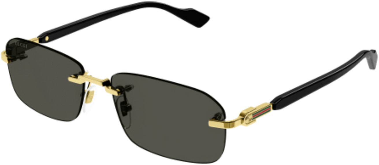Gucci GG 1221 S-001 Gold / Grey Black 001 Size 56 Sunglasses