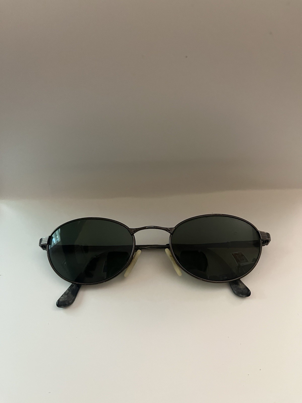Maui Jim Men’s Oval Sunglasses MJ-885 Black Metal Frame Green Glass Polarized