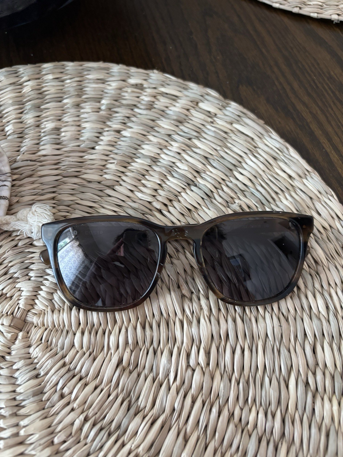 Costa Sullivan Polarized Glass Lightweight Tortoise Shell Square Sunglasses