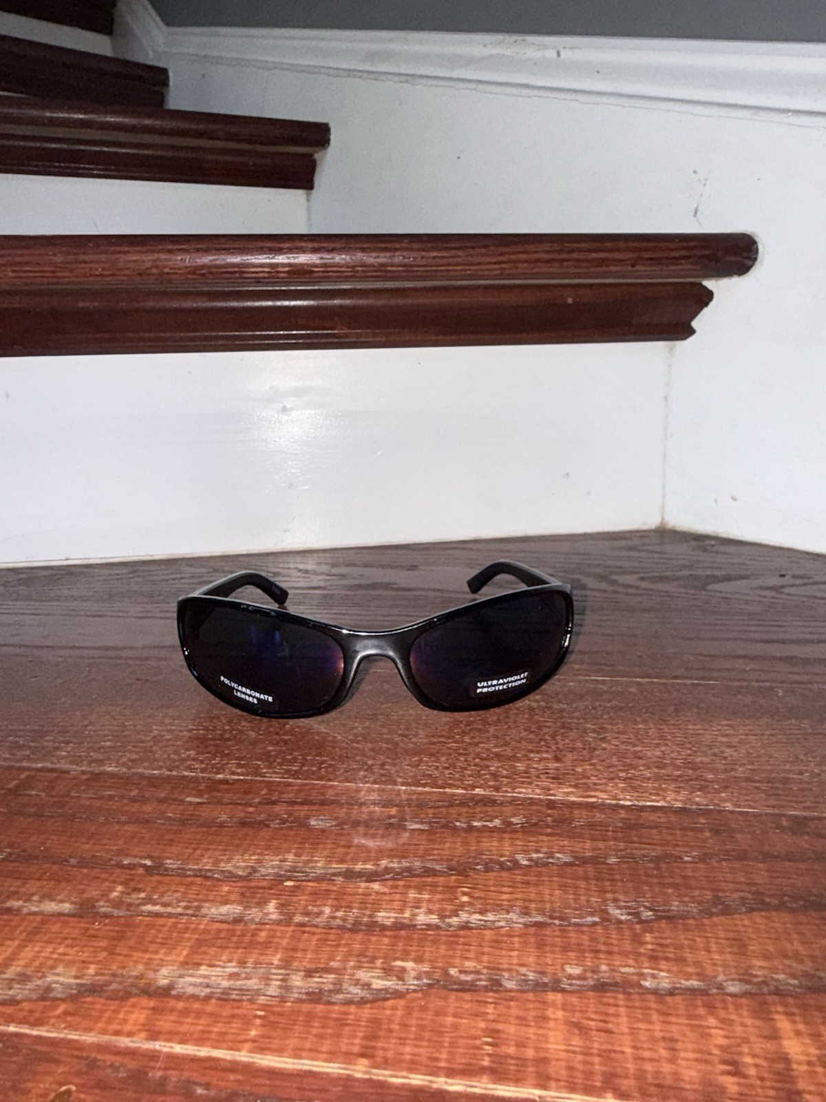Blue Reflective Polycarbonate Ultraviolet Black Rectanlge Frame Sports Glases