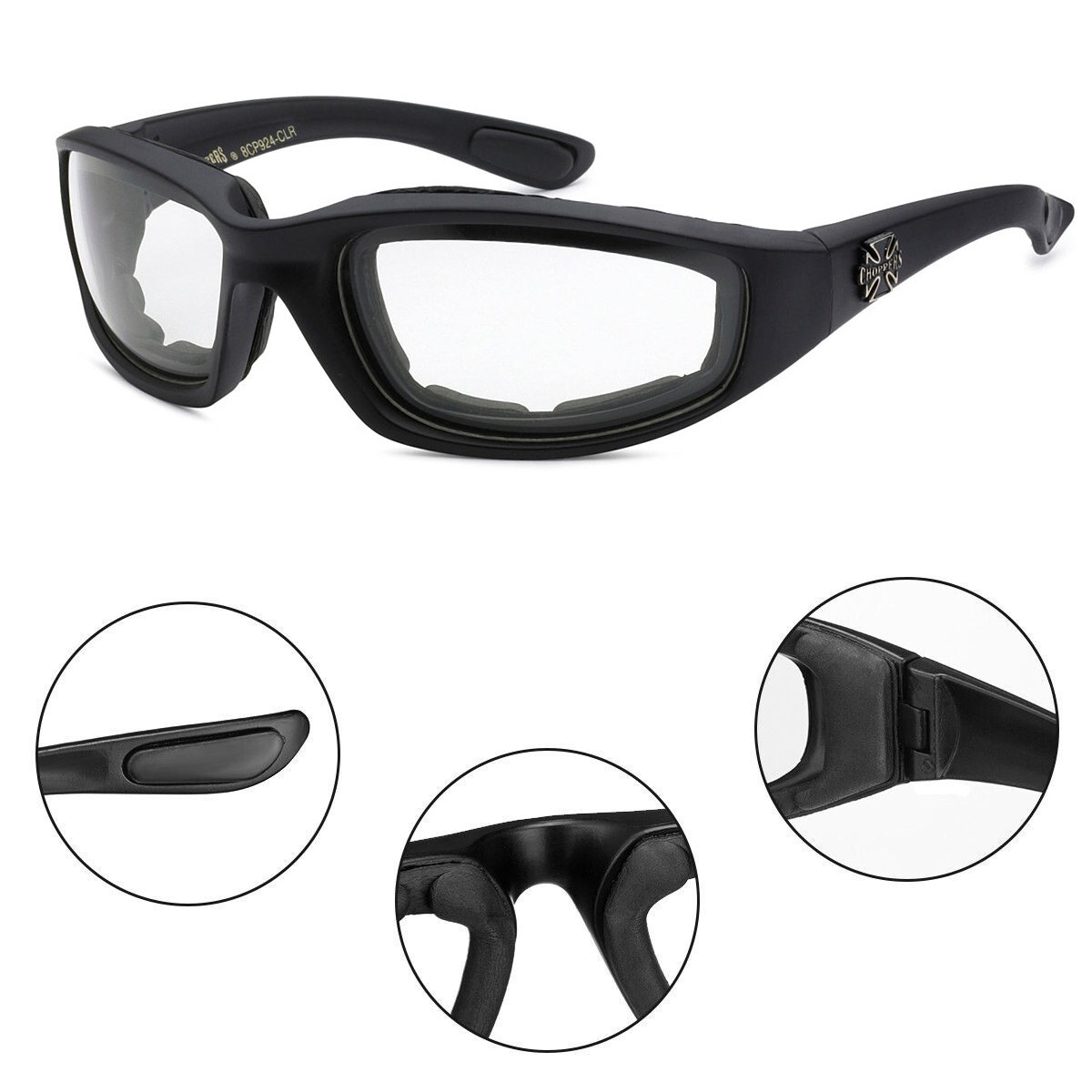 Transitional Motorcycle Sunglasses Photochromic Day Night Wind Resistant Glasses