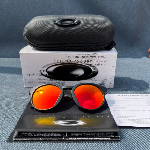 Oakley OO 9464 Hstn Matte Black Prizm Orange Unisex Womens Mens Sunglasses