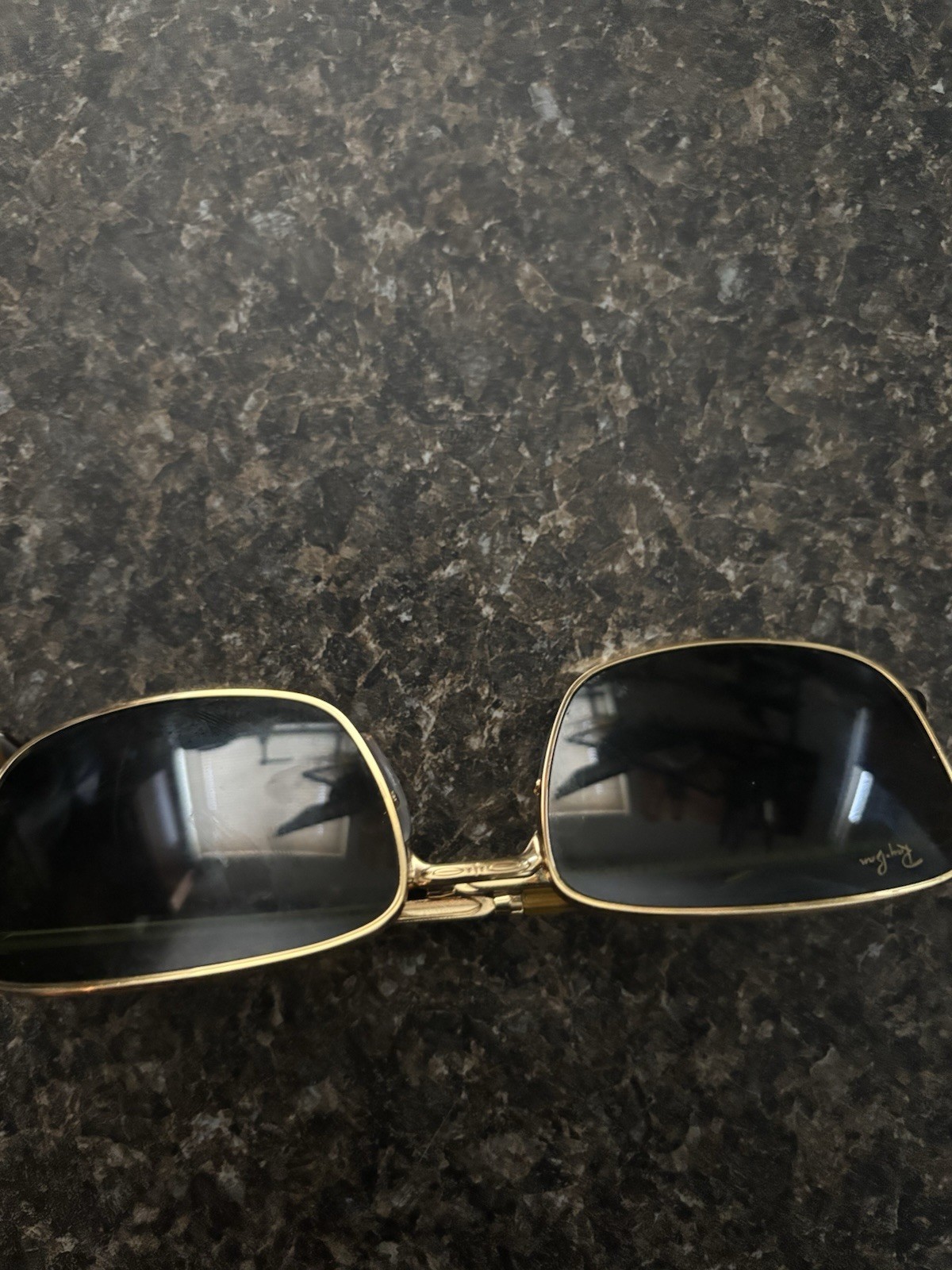 Ray Ban 3717 RB3717 Sunglasses Gold Frame with Dark Green Lens Brand New in Box