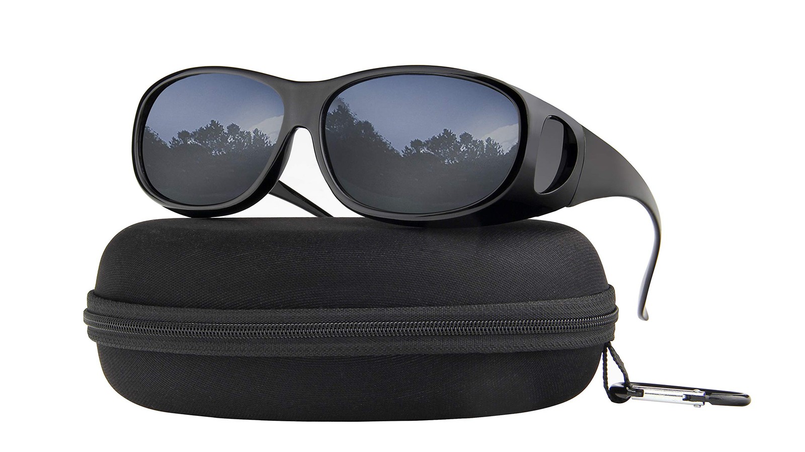 Fit Over Sunglasses Polarized Lens Case Included Wear Over Prescription