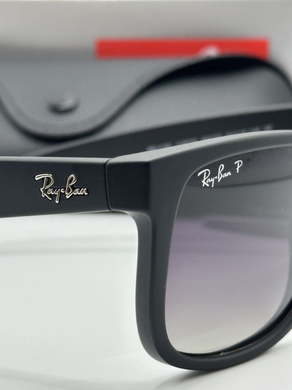 Ray-Ban Justin RB 4165 622/T3 Polarized Sunglasses Matte Black Frame 54mm