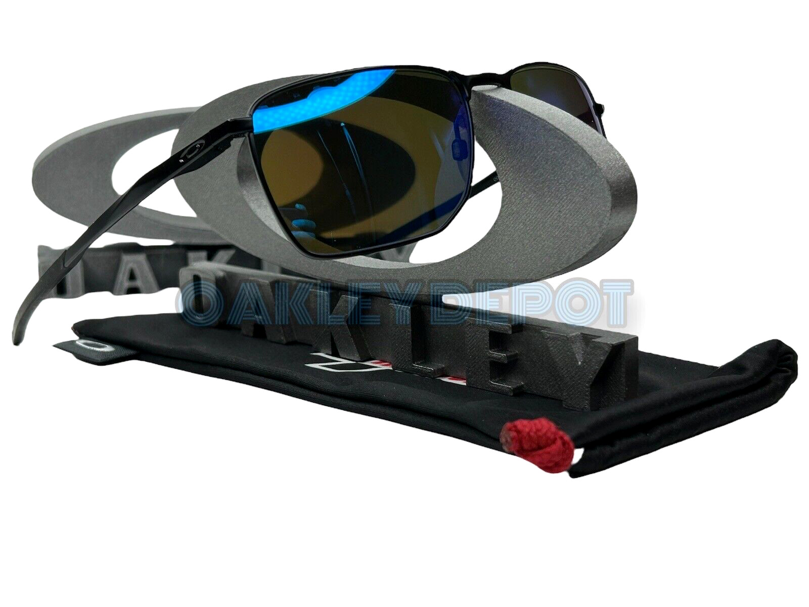 ✅🕶️ OAKLEY EJECTOR 004142 MOTO GP MATTE BLACK /PRIZM SAPPHIRE SUNGLASSES (13)
