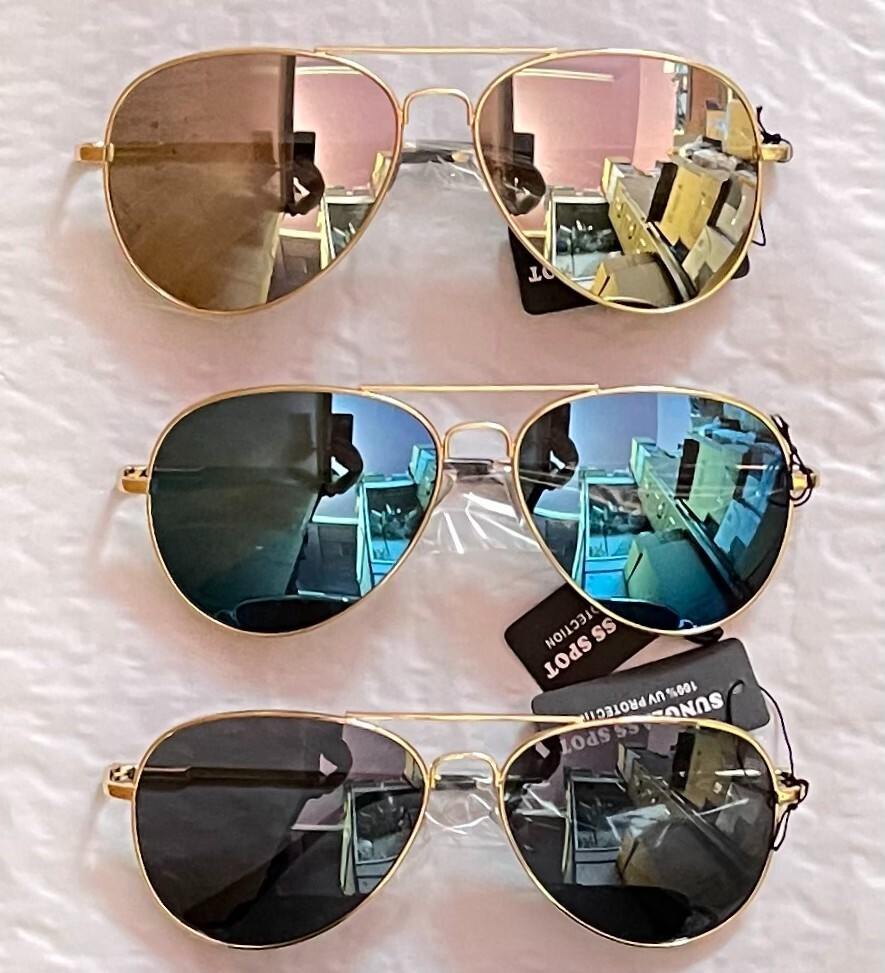 4 Set Popular Sunglasses Pilot 3 Coating, 1super Black Men Women Fashion UV400