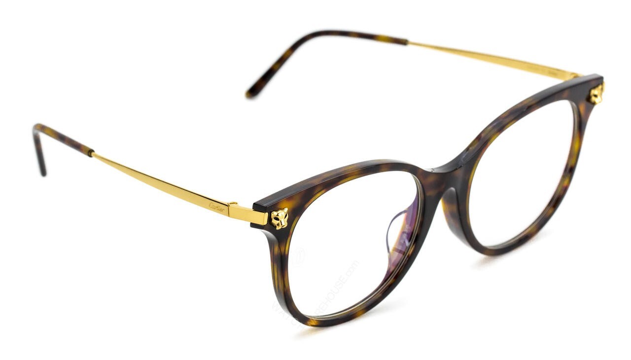 with tags Cartier Panthre Havana Acetate Pantos Optical Eyewear CT0031OA G1N
